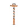 Thumbnail Image 2 of XO from KAY Round-Cut Diamond Cushion-Shaped Halo Engagement Ring 1 ct 14K Rose Gold