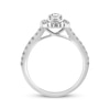 Thumbnail Image 2 of XO from KAY Pear-Shaped & Round-Cut Diamond Halo Engagement Ring 7/8 ct tw 14K White Gold