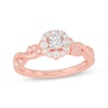 Thumbnail Image 1 of Adore Princess-Cut Diamond Twist Shank Engagement Ring 1/2 ct tw 14K Rose Gold