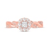 Thumbnail Image 3 of Adore Princess-Cut Diamond Twist Shank Engagement Ring 1/2 ct tw 14K Rose Gold