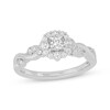 Thumbnail Image 1 of Adore Princess-Cut Diamond Twist Shank Engagement Ring 1/2 ct tw 14K White Gold
