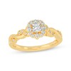 Thumbnail Image 1 of Adore Princess-Cut Diamond Twist Shank Engagement Ring 1/2 ct tw 14K Yellow Gold