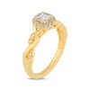 Thumbnail Image 2 of Adore Princess-Cut Diamond Twist Shank Engagement Ring 1/2 ct tw 14K Yellow Gold