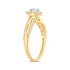 Thumbnail Image 1 of Pear-Shaped Diamond Halo Twist Shank Engagement Ring 1/2 ct tw 14K Yellow Gold