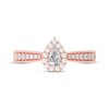 Thumbnail Image 2 of Pear-Shaped Diamond Halo Engagement Ring 1/2 ct tw 14K Rose Gold