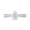 Pear-Shaped Diamond Halo Engagement Ring 1/2 ct tw 14K White Gold
