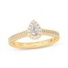Thumbnail Image 0 of Pear-Shaped Diamond Halo Vintage-Inspired Engagement Ring 1/2 ct tw 14K Yellow Gold