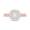 Thumbnail Image 3 of Adore Princess-Cut Diamond Vintage-Inspired Engagement Ring 3/4 ct tw 14K Rose Gold