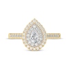 Thumbnail Image 2 of Pear-Shaped Diamond Double Halo Engagement Ring 5/8 ct tw 14K Yellow Gold