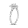 Thumbnail Image 2 of Adore Pear-Shaped Diamond Arabesque Halo Engagement Ring 1/2 ct tw 14K White Gold