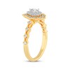 Thumbnail Image 2 of Adore Pear-Shaped Diamond Arabesque Halo Engagement Ring 1/2 ct tw 14K Yellow Gold
