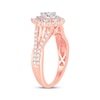 Thumbnail Image 1 of Pear-Shaped Diamond Double Halo Engagement Ring 3/4 ct tw 14K Rose Gold