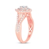 Thumbnail Image 2 of Adore Pear-Shaped Diamond Double Halo Engagement Ring 3/4 ct tw 14K Rose Gold
