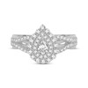 Thumbnail Image 3 of Pear-Shaped Diamond Double Halo Engagement Ring 3/4 ct tw 14K White Gold