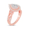 Pear-Shaped Diamond Halo Engagement Ring 1 ct tw 14K Rose Gold