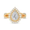 Thumbnail Image 2 of Pear-Shaped Diamond Halo Engagement Ring 1 ct tw 14K Yellow Gold