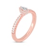 Pear-Shaped Diamond Halo Engagement Ring 3/8 ct tw 14K Rose Gold