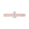 Pear-Shaped Diamond Halo Engagement Ring 3/8 ct tw 14K Rose Gold