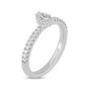 Thumbnail Image 2 of Adore Pear-Shaped Diamond Halo Engagement Ring 3/8 ct tw 14K White Gold