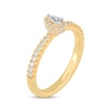 Pear-Shaped Diamond Halo Engagement Ring 3/8 ct tw 14K Yellow Gold