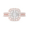 Thumbnail Image 3 of Adore Princess-Cut Diamond Engagement Ring 1-1/5 ct tw 14K Rose Gold