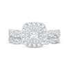 Thumbnail Image 2 of Princess-Cut Diamond Twist Shank Bridal Set 1 ct tw 14K White Gold