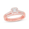 Thumbnail Image 0 of Princess-Cut Diamond Bridal Set 1/2 ct tw 14K Rose Gold