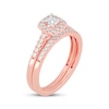 Thumbnail Image 1 of Princess-Cut Diamond Bridal Set 1/2 ct tw 14K Rose Gold