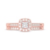 Thumbnail Image 2 of Princess-Cut Diamond Bridal Set 1/2 ct tw 14K Rose Gold