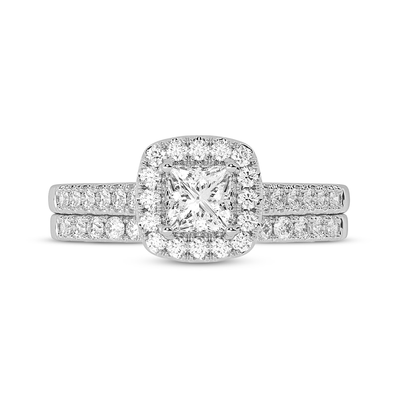 Main Image 3 of Adore Princess-Cut Diamond Bridal Set 1 ct tw 14K White Gold