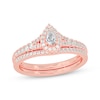 Thumbnail Image 1 of Adore Pear-Shaped Diamond Bridal Set 1/2 ct tw 14K Rose Gold