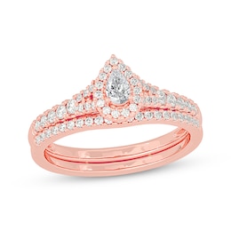 Adore Pear-Shaped Diamond Bridal Set 1/2 ct tw 14K Rose Gold