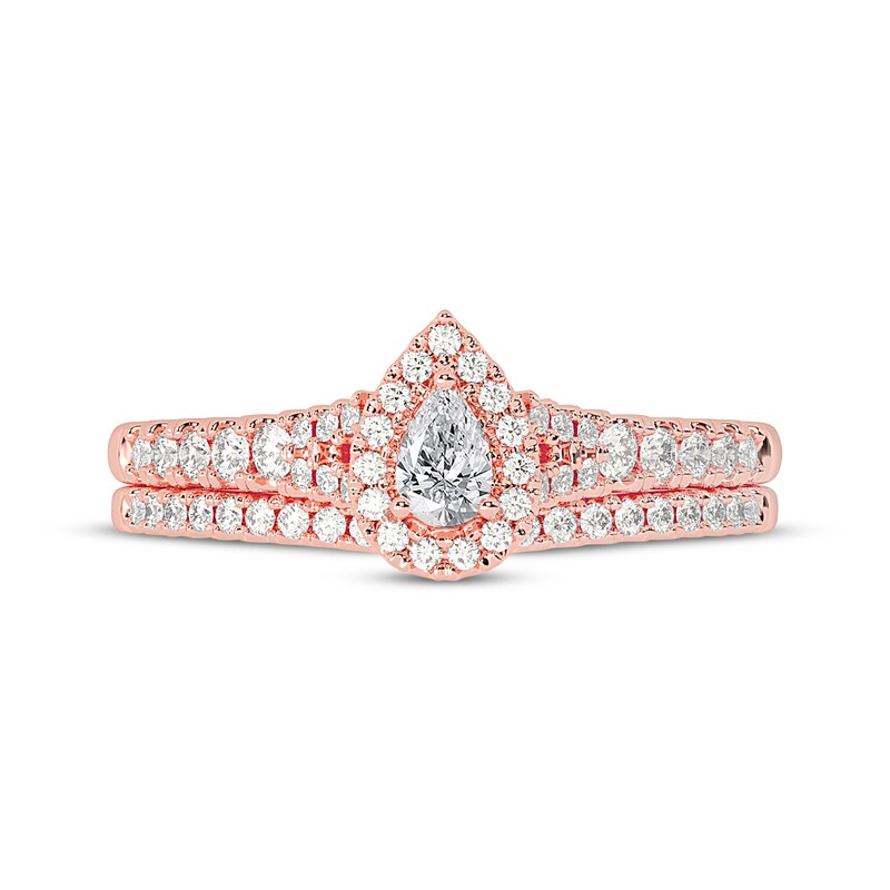 Main Image 3 of Adore Pear-Shaped Diamond Bridal Set 1/2 ct tw 14K Rose Gold