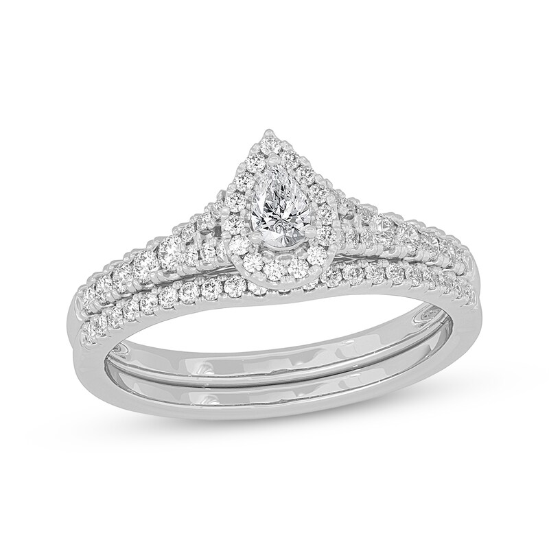 Main Image 1 of Adore Pear-Shaped Diamond Bridal Set 1/2 ct tw 14K White Gold