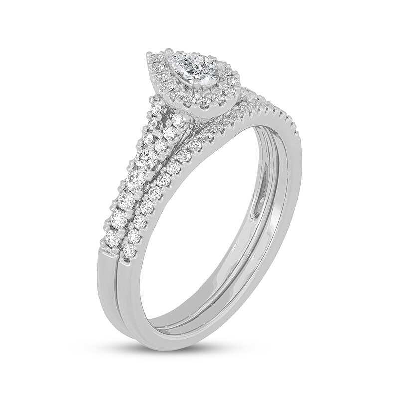 Main Image 2 of Adore Pear-Shaped Diamond Bridal Set 1/2 ct tw 14K White Gold