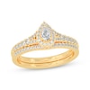 Pear-Shaped Diamond Bridal Set 1/2 ct tw 14K Yellow Gold