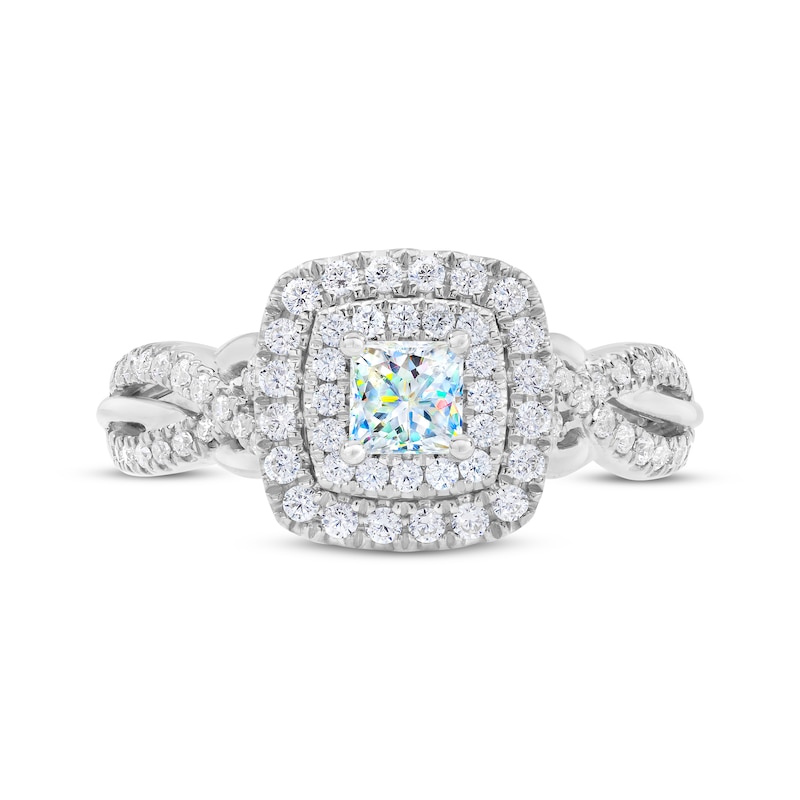 Main Image 3 of THE LEO First Light Diamond Princess-Cut Engagement Ring 3/4 ct tw 14K White Gold