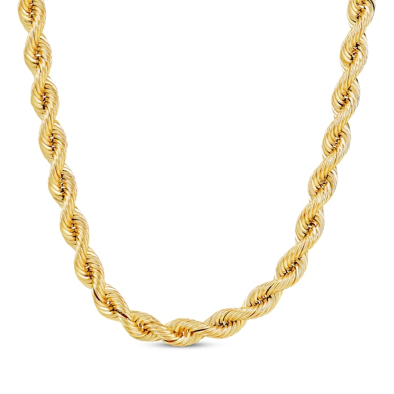 Rope Chain Necklace 5.7mm Solid 14K Yellow Gold 20"