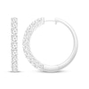 Thumbnail Image 0 of Lab-Created Diamonds by KAY Hoop Earrings 4 ct tw 10K White Gold 33mm