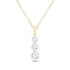 Thumbnail Image 1 of KAY Lab-Grown Diamonds Three-Stone Drop Necklace 1 ct tw 10K Yellow Gold