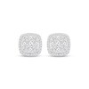 Thumbnail Image 1 of Lab-Created Diamonds by KAY Composite Cushion-Frame Stud Earrings 2 ct tw 10K White Gold