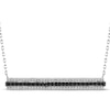 Thumbnail Image 1 of Black & White Diamond Bar Necklace 1/4 ct tw 10K White Gold 18"