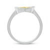 Thumbnail Image 3 of Diamond Heartbeat Fashion Ring 1/15 ct tw Sterling Silver & 10K Yellow Gold