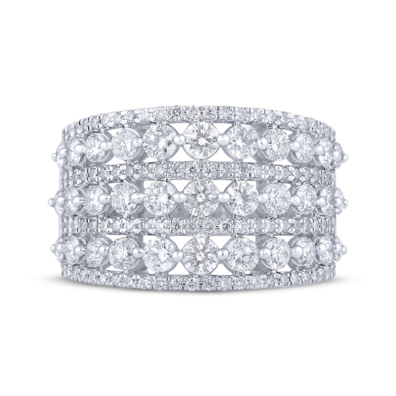 Main Image 4 of Diamond Multi-Row Ring 2 ct tw 10K White Gold