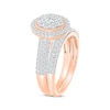 Thumbnail Image 2 of Adore Multi-Diamond Oval Frame Bridal Set 7/8 ct tw 10K Rose Gold