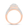 Thumbnail Image 3 of Adore Multi-Diamond Oval Frame Bridal Set 7/8 ct tw 10K Rose Gold