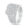 Thumbnail Image 2 of Adore Multi-Diamond Heart-Shaped Bridal Set 1 ct tw 10K White Gold