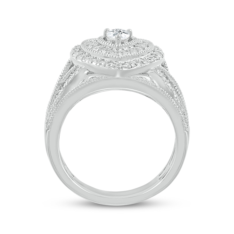 Main Image 3 of Adore Multi-Diamond Heart-Shaped Bridal Set 1 ct tw 10K White Gold