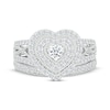 Thumbnail Image 4 of Adore Multi-Diamond Heart-Shaped Bridal Set 1 ct tw 10K White Gold