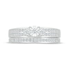 Thumbnail Image 4 of Adore Round-Cut Diamond Three-Stone Bridal Set 1/5 ct tw 10K White Gold